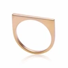 Neola Minerva Rose Gold Geometric Stacking Ring In Stacking