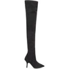 YEEZY YEEZY BLACK SUEDE THIGH-HIGH BOOTS,KW4175.012