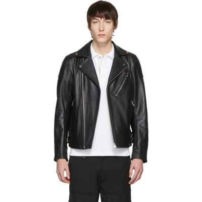 Diesel L-kramps Leather Jacket In Black