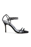 MANOLO BLAHNIK MANOLO BLAHNIK SUEDE & PVC FERSEN 90 HEELS IN BLACK,FERSEN