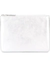 Comme Des Garçons Wallet 'silver' Pouch - Metallic In Metallic