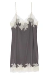 Natori Enchant Lace-trim Chemise In Dsc- Dk Smoke