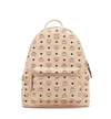 Mcm Medium Stark Coated Canvas Backpack - Beige In Beige