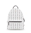 Mcm Men's Stark Side Stud Medium Backpack In White
