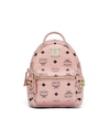 MCM Stark Side Studs Bebe Boo Backpack in Visetos,8806195868225