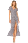 AUGUSTE DAISY LOVE WRAP MAXI DRESS,AHS 17792 BL