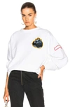 ACNE STUDIOS ACNE STUDIOS FIRE CAPSULE SWEATSHIRT IN WHITE,2HC175