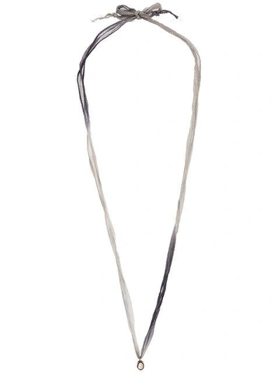 Christian Koban Slice Diamond Necklace In Grey