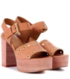 SEE BY CHLOÉ LEATHER PLATEAU SANDALS