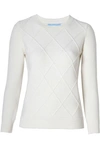 DRAPER JAMES ARGYLE jumper WILLOW WHITE