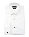Hugo Boss Hank Slim Fit Easy Iron Bibbed Tuxedo Shirt In White