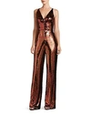 Dress The Population Charlie Sequin Jumpsuit In Auburn