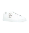 PHILIPP PLEIN LEATHER OVER THE TOP SNEAKERS,P000000000005826540