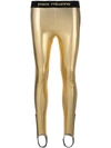 Rabanne Paco  Stirrup Leggings - Metallic In Metallic