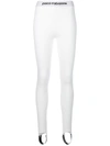 RABANNE PACO RABANNE LOGO LEGGINGS - WHITE,18PJPA710VI000112539032