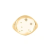 NO 13 Libra Constellation Signet Ring Diamonds & 9Ct Gold