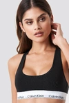 Calvin Klein Plus Size Modern Cotton Unlined Bralette Qf5116 In Black