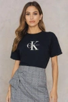 Calvin Klein Core Monogram Logo Tee - Black In Ck Black