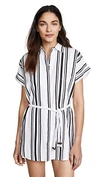 SOLEIL STRIPED LINEN BEACH DRESS