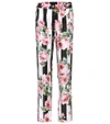 DOLCE & GABBANA Floral-printed silk trousers