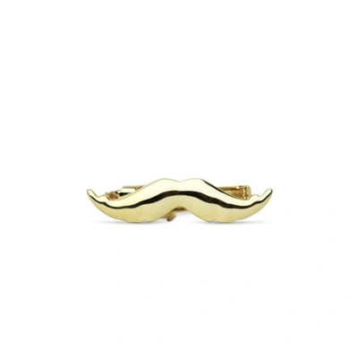 Tom Astin Stached Gold Tie Bar