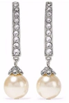 BEN-AMUN SILVER-TONE CRYSTAL AND FAUX PEARL EARRINGS,3074457345617938448