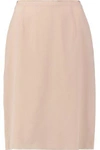 AGNONA AGNONA WOMAN SILK-BLEND CREPE PENCIL SKIRT PEACH,3074457345616758060