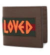 GUCCI Loved web-stripe grained leather billfold wallet