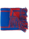 THE ELDER STATESMAN X NBA FRAYED HEM SCARF,NBA-FBSFLG