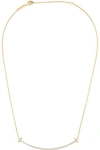 TIFFANY & CO T Smile 16-18" 18-karat gold diamond necklace