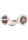 TATEOSSIAN GLOBE CAGE LAPIS AND STERLING SILVER CUFFLINKS