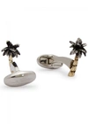 PAUL SMITH SILVER TONE PALM TREE CUFFLINKS