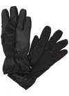 STONE ISLAND BLACK FAUX LEATHER AND SHELL GLOVES