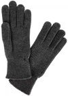 MONCLER GREY RIBBED WOOL GLOVES