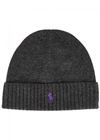 POLO RALPH LAUREN CHARCOAL WOOL BEANIE