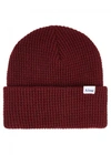 AIMÉ LEON DORE BURGUNDY WAFFLE-KNIT BEANIE