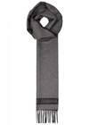 DOLCE & GABBANA CHARCOAL SILK AND CASHMERE BLEND SCARF