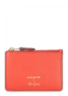 COACH X SELENA GOMEZ RED LEATHER CARD HOLDER