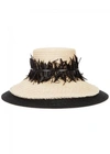 EUGENIA KIM MIRASOL FEATHER-EMBELLISHED SUNHAT