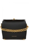 ALEXANDER MCQUEEN BOX BAG 19 BLACK LEATHER BAG