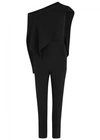 ROLAND MOURET CARLTON BLACK CAPE-BACK JUMPSUIT