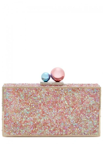 Sophia Webster 'clara' Iridescent Crystal Embellished Box Clutch In Multicolor