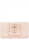 PERRIN PARIS LE ROND LIGHT PINK LEATHER CLUTCH