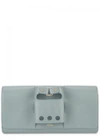 PERRIN PARIS LE CABRIOLET GREY LEATHER CLUTCH