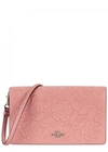 COACH FLORAL-EMBOSSED LEATHER CROSS-BODY BAG