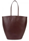 ALEXANDER MCQUEEN LARGE BURGUNDY LEATHER BASKET BAG