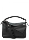 LOEWE PUZZLE SMALL BLACK LEATHER TOTE