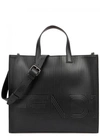 FENDI BLACK EMBOSSED LEATHER TOTE