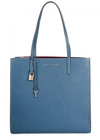 MARC JACOBS THE GRIND NAVY LEATHER TOTE