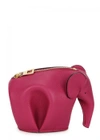 LOEWE ELEPHANT FUCHSIA LEATHER COIN PURSE